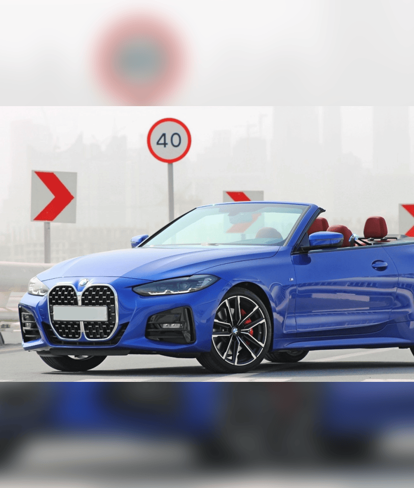 BMW 420i Convertible 2022 Blue thumbnail 2