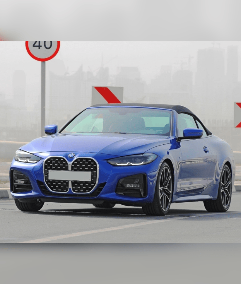 BMW 420i Convertible 2022 Blue thumbnail 3